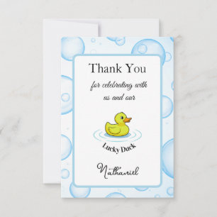 Lucky Duck Thank You Card Kids Birthday
