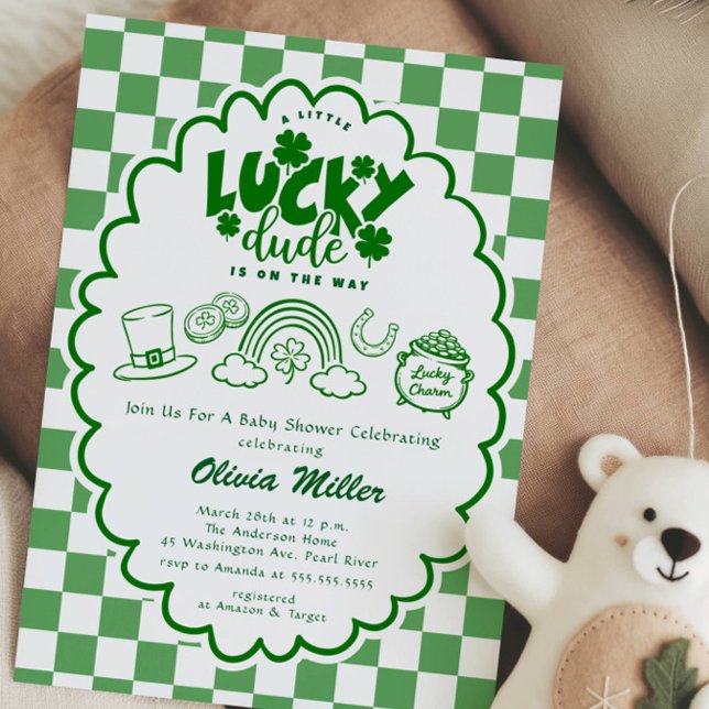 Lucky Dude Baby Shower Invitation (Creator Uploaded)