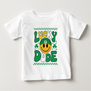 Lucky Dude Smile Face St. Patrick’s Day Baby T-Shirt