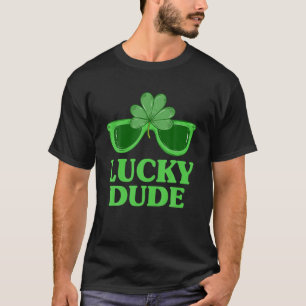 Lucky Dude St Patrick's Day Sunglasses With Shamro T-Shirt