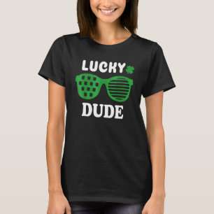 Lucky Dude St Patrick's Day Sunglasses With Shamro T-Shirt