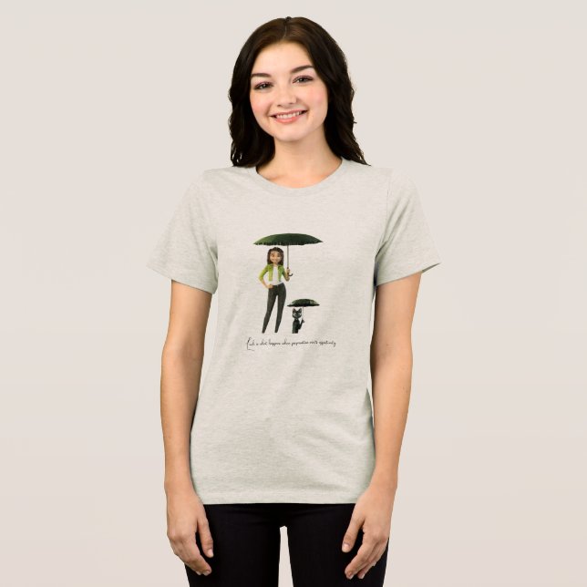Lucky Duo – Inspired by Luck Movie | Girl & Black  Tri-Blend Shirt (Front Full)