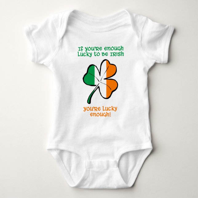Lucky enough to be Irish Baby Bodysuit (Front)
