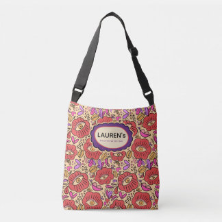 Lucky Eye Floral Pattern Crossbody Bag