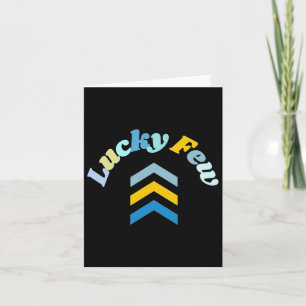 Lucky Few T21 Down Syndrome Awareness Yellow Blue Card