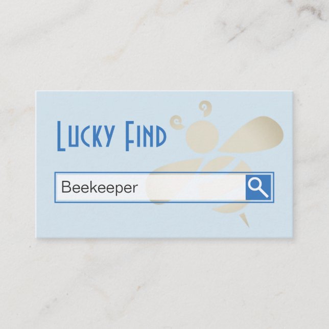 "Lucky Find" Beekeeper Business Cards (Front)