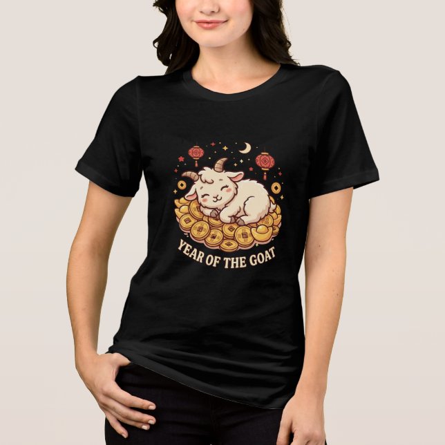 Lucky Fire Goat 2027 Lunar New Year Tee (Front)
