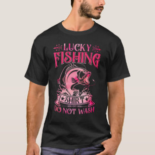 Lucky Fishing Fisherman Bass Fish Cute Teen Girl W T-Shirt