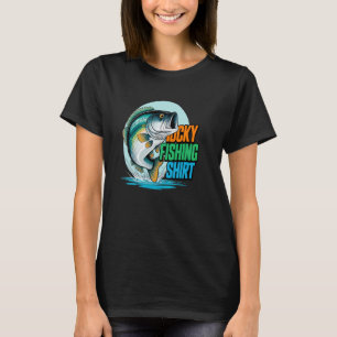 Lucky fishing shirt funny bass fisherman fun Angle
