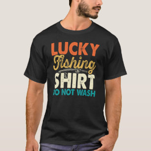 Lucky fishing shirt funny humour t-shirt