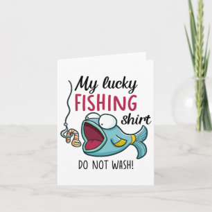 Lucky Fishing-shirt Youth Kids Womens Boys Mens Fu Card