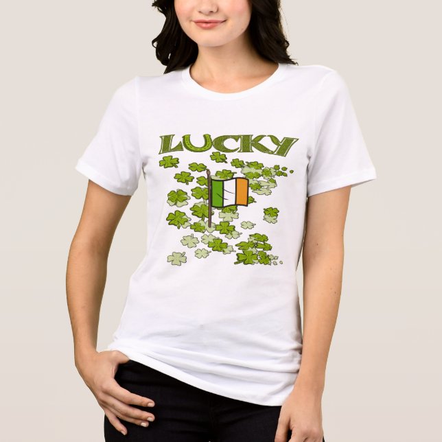 Lucky Flag Tri-Blend Shirt (Front)