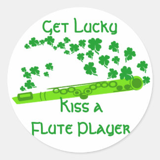 Lucky Flute Classic Round Sticker