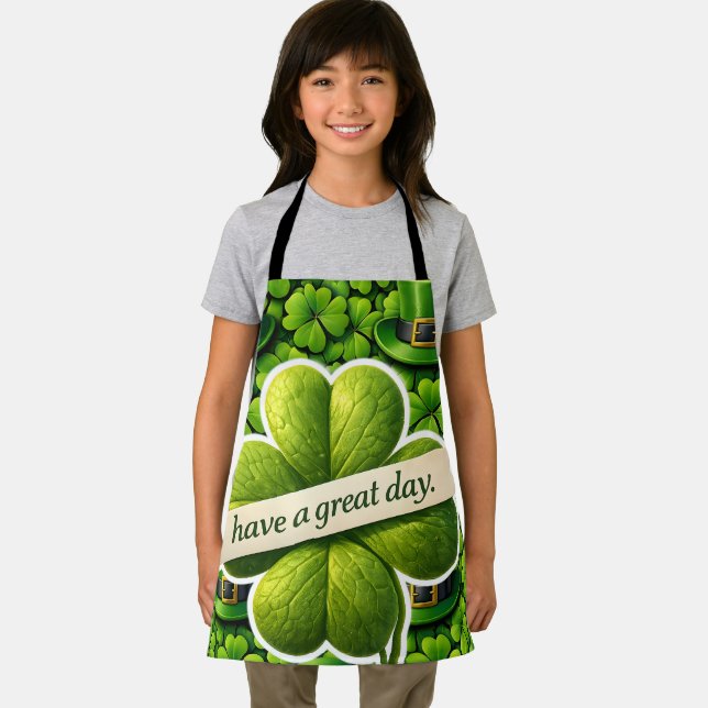 Lucky for leaf clover Saint Patrick's Day Patrick' Apron (Insitu)
