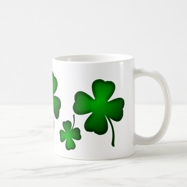 Lucky Four Leaf Clover Coffee Mug (Right)