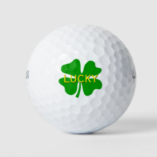 Lucky four leaf clover golf balls   Personalizable