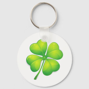 Lucky four leaf clover key ring