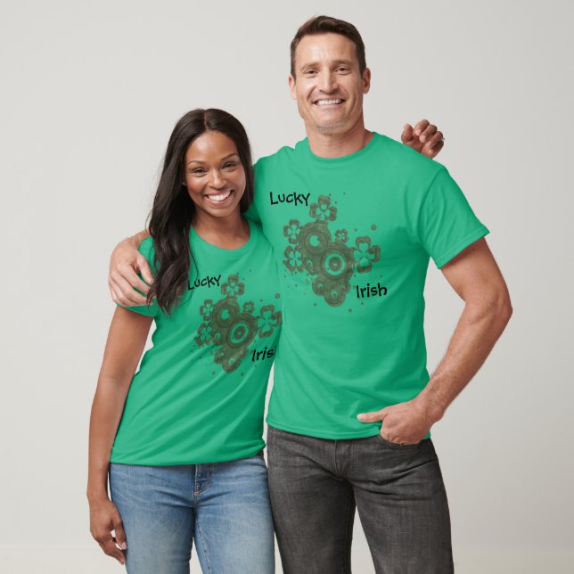 Lucky Four Leaf Clover- Lucky Irish T-Shirt (Unisex)