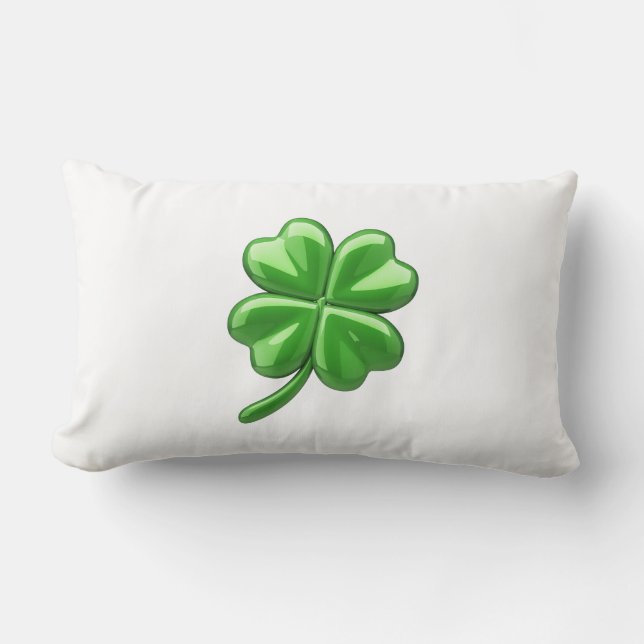 Lucky four leaf clover lumbar cushion (Front)