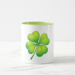 Lucky four leaf clover mug