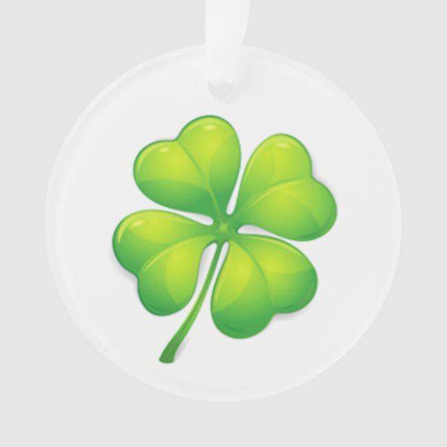 Lucky four leaf clover ornament (Front)