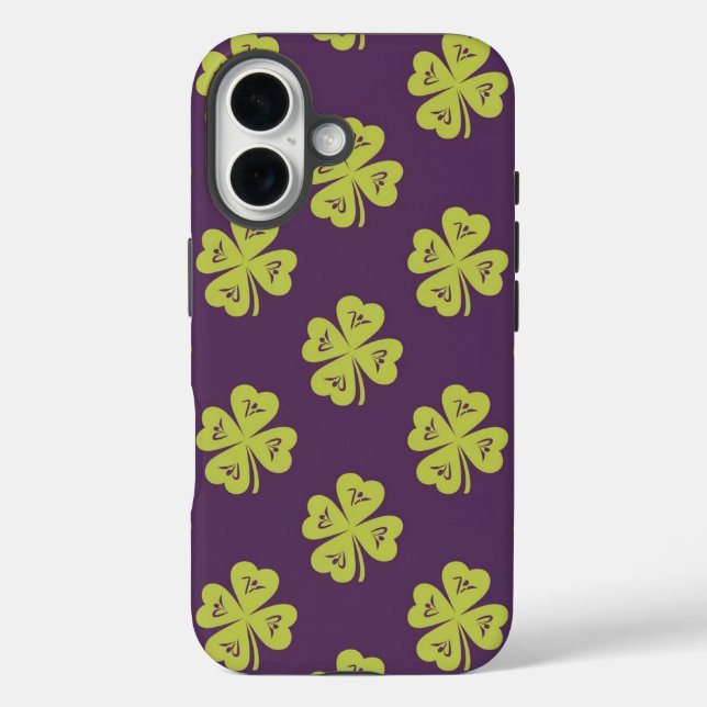 Lucky Four-Leaf Clover Pattern  Case-Mate iPhone Case (Back)
