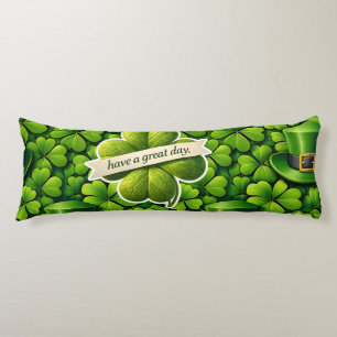 Lucky four leaf clover Saint Patrick's Day Patrick Body Cushion