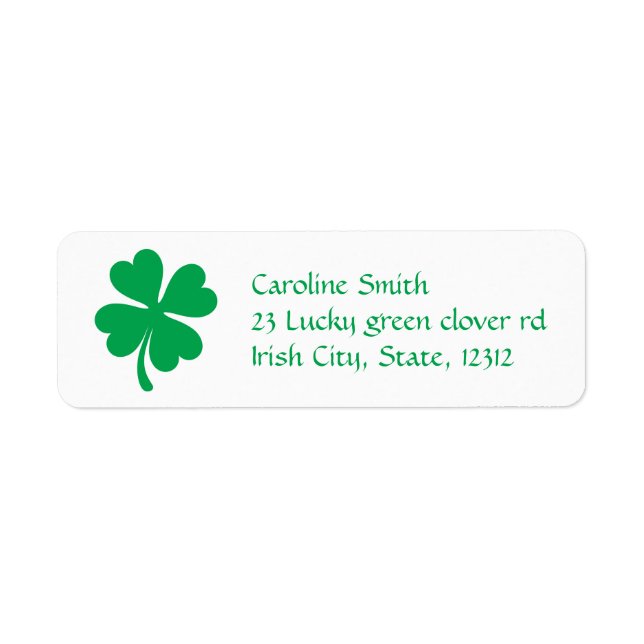 Lucky four leaf clover St Patricks day (Front)