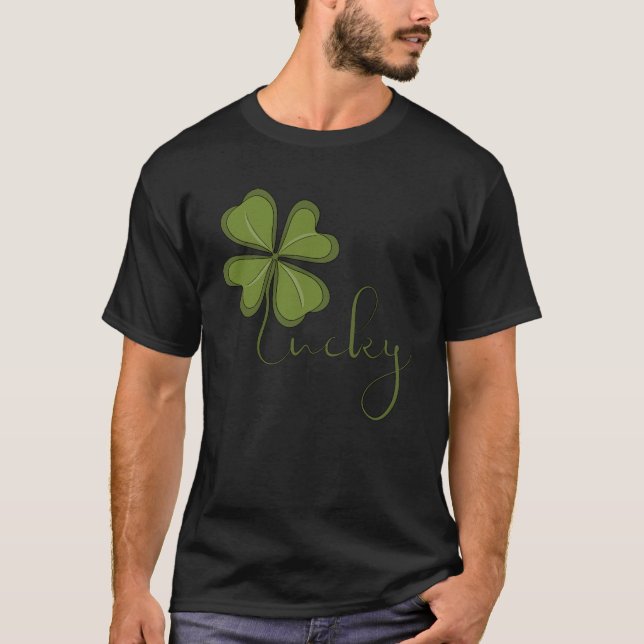 Lucky Four Leaf Clover T-Shirt (Front)
