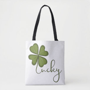 Lucky Four Leaf Clover Tote Bag
