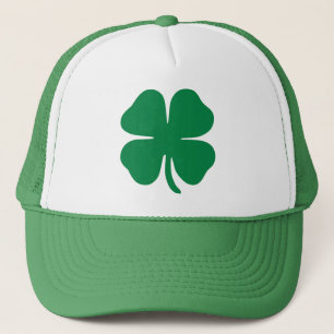Lucky Four Leaf Clover Trucker Hat