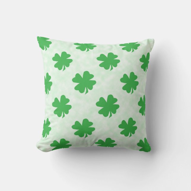 Lucky four leaf clovers cushion (Front)