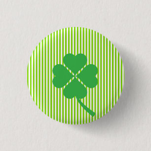 Lucky Four Leaf Shamrock Design-87906 3 Cm Round Badge