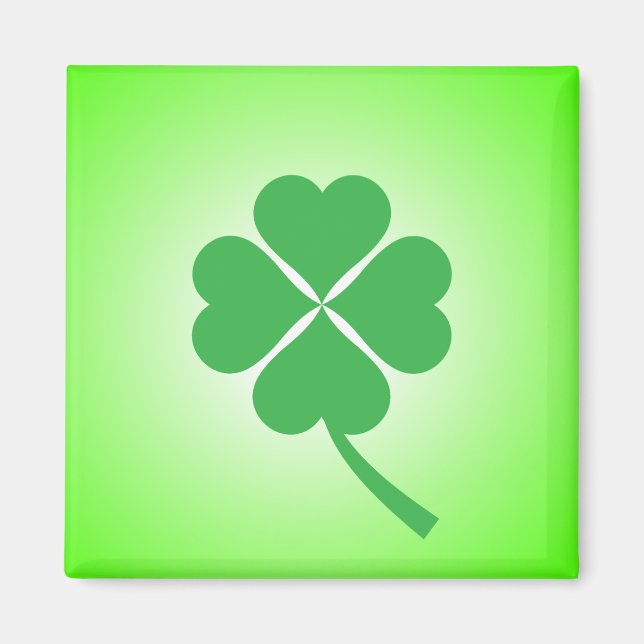 Lucky Four Leaf Shamrock Design-87906 Magnet (Front)