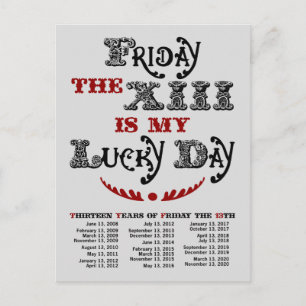 Lucky Friday the 13th Light Postcard