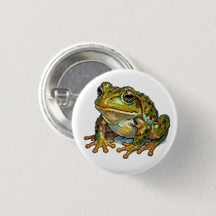 Lucky Frog Colourful Art Good Fortune Symbol Gift 3 Cm Round Badge