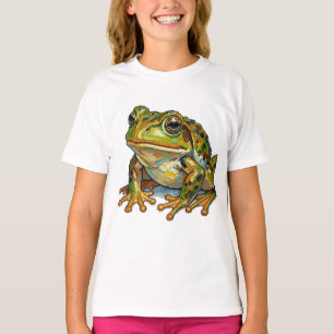 Lucky Frog Colourful Art Good Fortune Symbol Gift T-Shirt