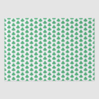 Lucky gift wrap tissue paper with green clovers