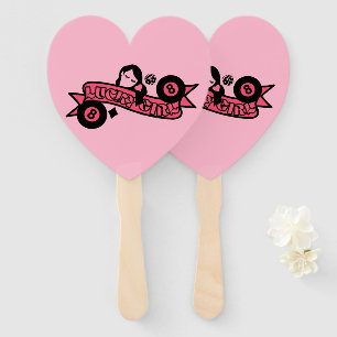 Lucky Girl 8 Ball Fortune Hand Fan