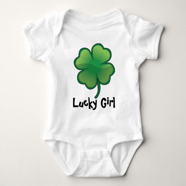 Lucky Girl Baby Bodysuit (Front)