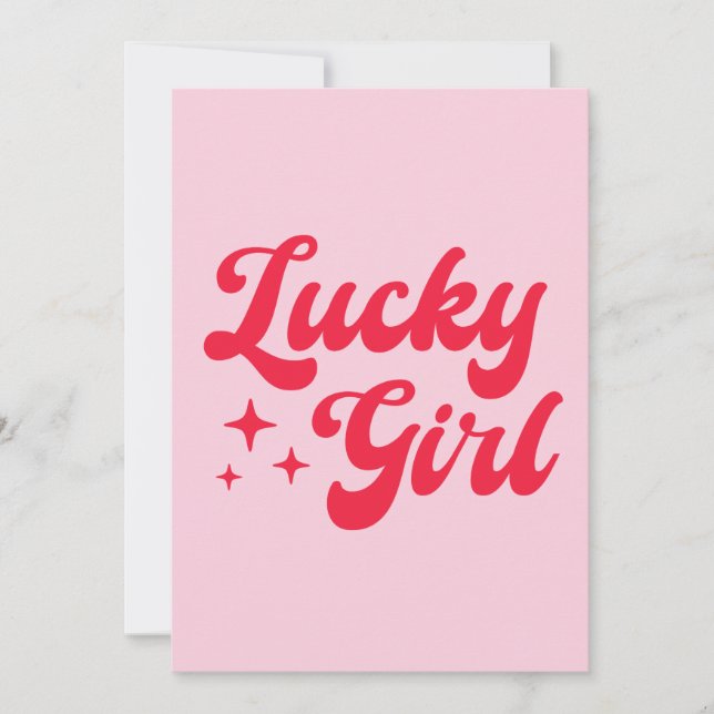 Lucky Girl Invitation (Front)