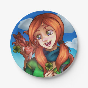 Lucky Girl  Paper Plate