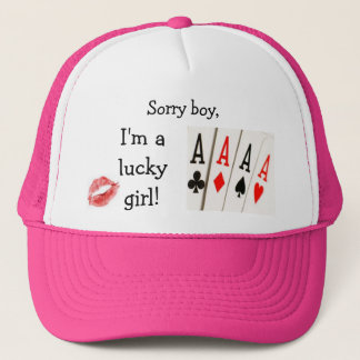 LUCKY GIRL poker hat