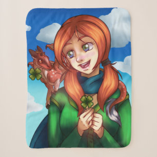 Lucky Girl Sherpa Blanket