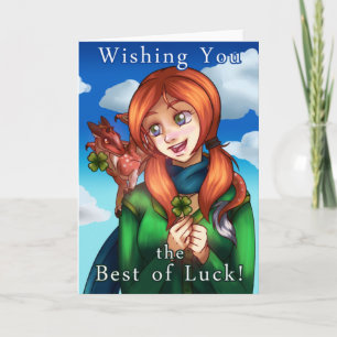 Lucky Girl (Text) Card