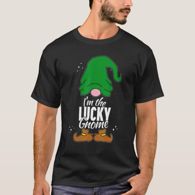 Lucky Gnome Matching Family Group Christmas Party  T-Shirt (Front)