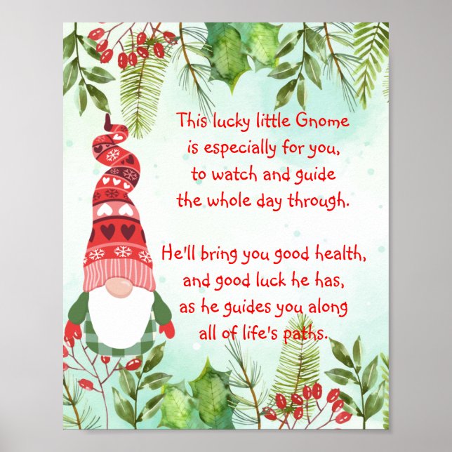 Lucky Gnome This lucky little Gnome  Poster (Front)