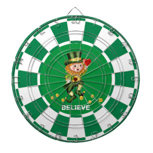 Lucky Gnome with Gold Confetti and Heart Dartboard