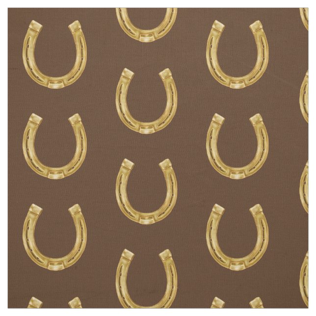 Lucky gold horseshoe fabric (Swatch)