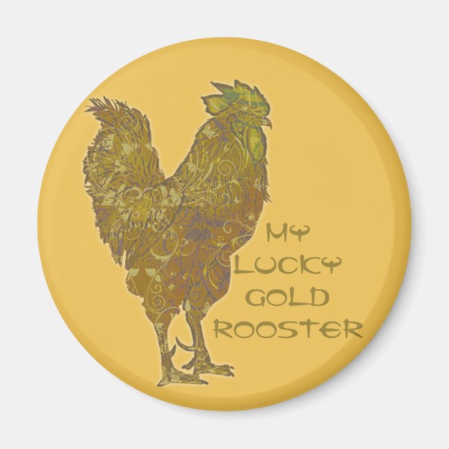 Lucky Gold Rooster | magnet (Front)
